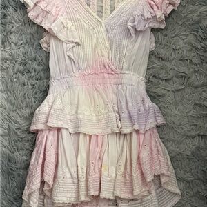 LoveShackFancy Tie Dye Ruffle Gwen Dress